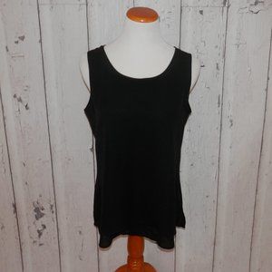 NEW Chico's Size 1 Black Layered Front Exquisite Layers Career Tank Top 3551